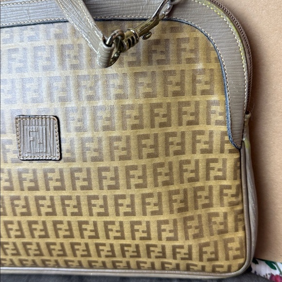 Fendi Zucchino FF Monogram Clutch Crossbody Bag Vintage Zucca Coated Canvas - Picture 12 of 15
